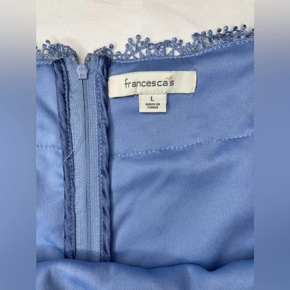 Francesca’s Blue Off the Shoulder Lace Dress - Picture 6 of 8